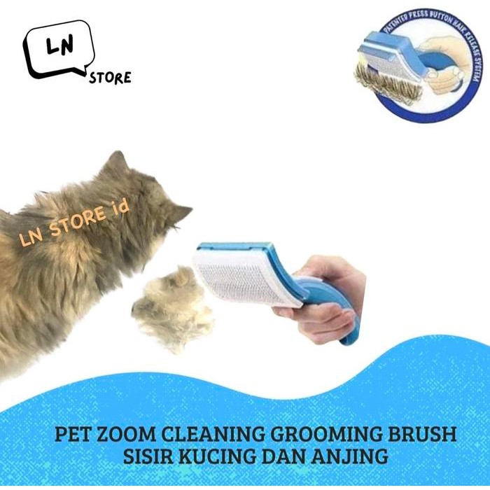 Sisir Kucing Dan Anjing Pet Zoom Sisir Bulu Rontok