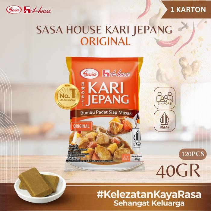 

ASLI Sasa House Kari Jepang 40 gram - 120pcs (1 Karton) READY STOCK