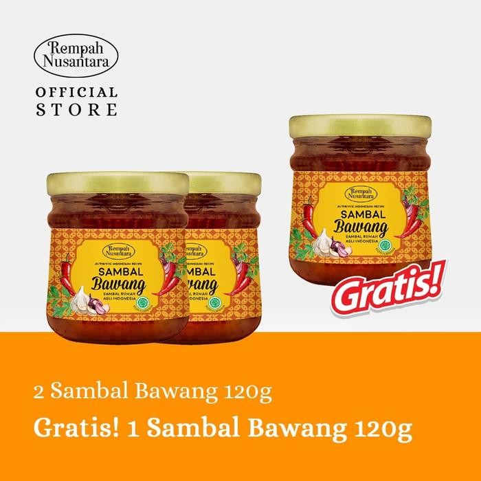 

ORIGINAL REMPAH NUSANTARA SAMBAL BAWANG 120GR - BUY 2 GET 1 FREE READY STOCK