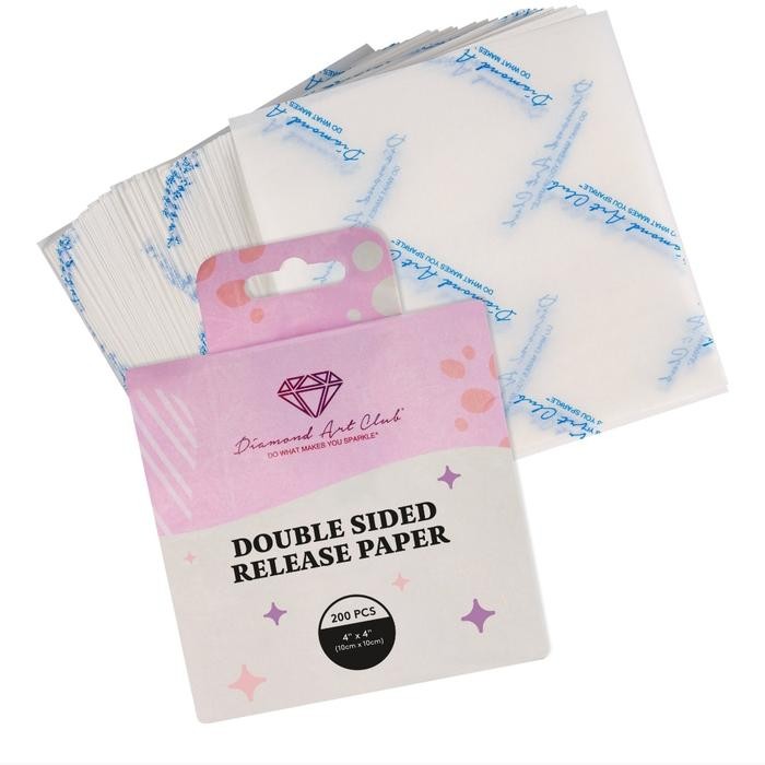 

Kertas penutup diamond painting dua sisi/ release paper DAC 10 x 10 cm