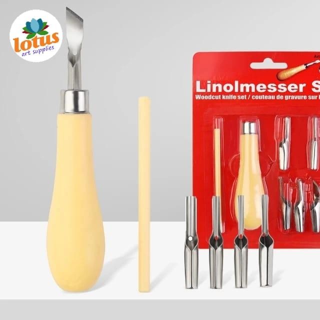 

NEW PRODUK LINO CARVING TOOLS SET 5 LINO CUTTER ALAT UKIR PAHAT MAWAR-89