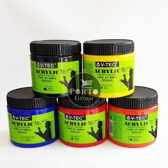 

NEW PRODUK V-TEC VTEC ACRYLIC BOTOL 500ML CAT AKRILIK 500 ML WATERPROOF PERMANENT MAWAR-89