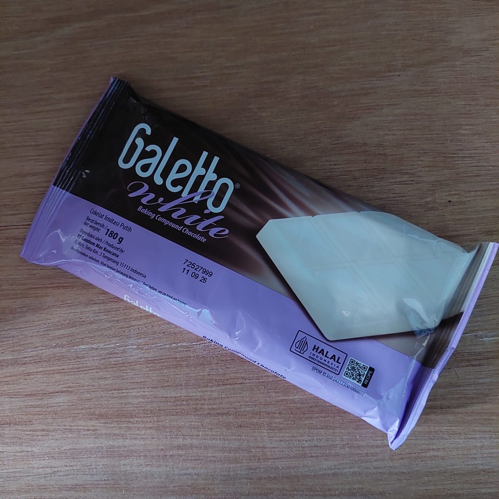 

Galetto White Baking Compound Chocolate 180 gram