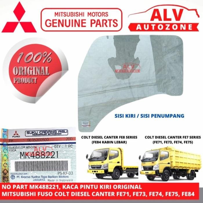 Kaca Pintu Kiri Original Mitsubishi Colt Diesel Canter Mk488221