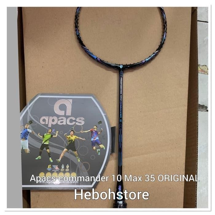 Raket Badminton APACS COMMANDER 10 free grip Kuat 35 LBS ORIGINAL