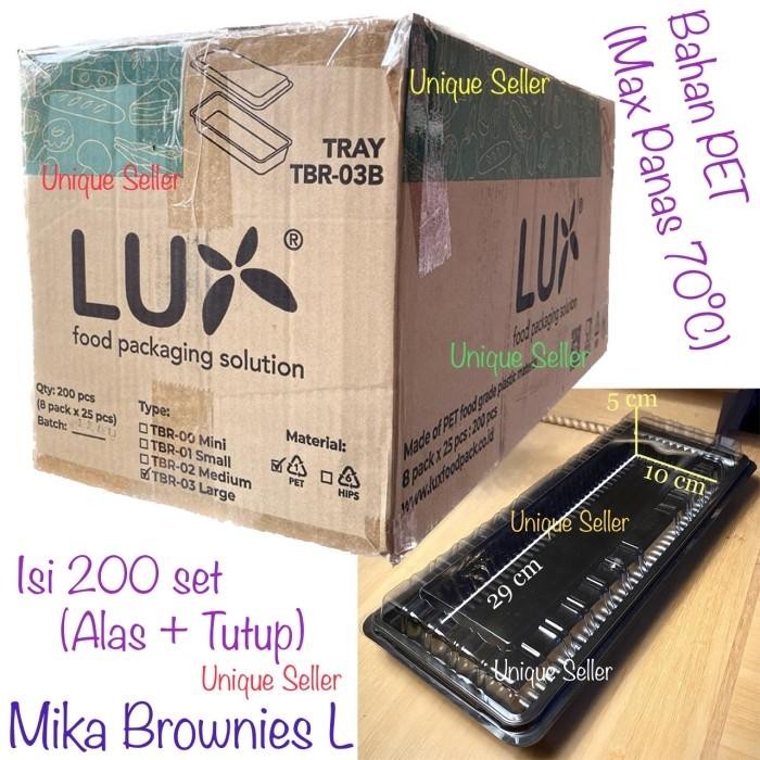 

[1 Dos] Mika Brownies L LUX Besar Large isi 200 pcs/Tray Brownies L