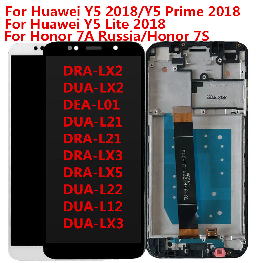 5.45 inch For Huawei Y5 2018&Y5 Lite DRA-LX2/LX3/LX5 Lcd Display Touch Screen Replacement For Honor 