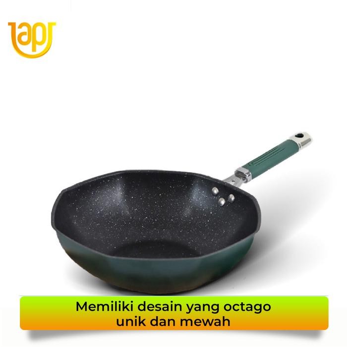 Bluepan Termurah Wajan Batu Medis Wajan Segi Delapan Wajan Penggorengan Besar Wajan Anti Lengket