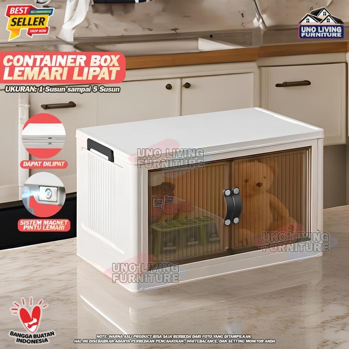Container Box Lipat Lemari Susun Plastik Serbaguna Fawsline Lemari Lipat Lemari Serbaguna