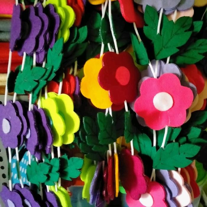 12pcs tirai kain flanel//tirai jendela//tirai bunga