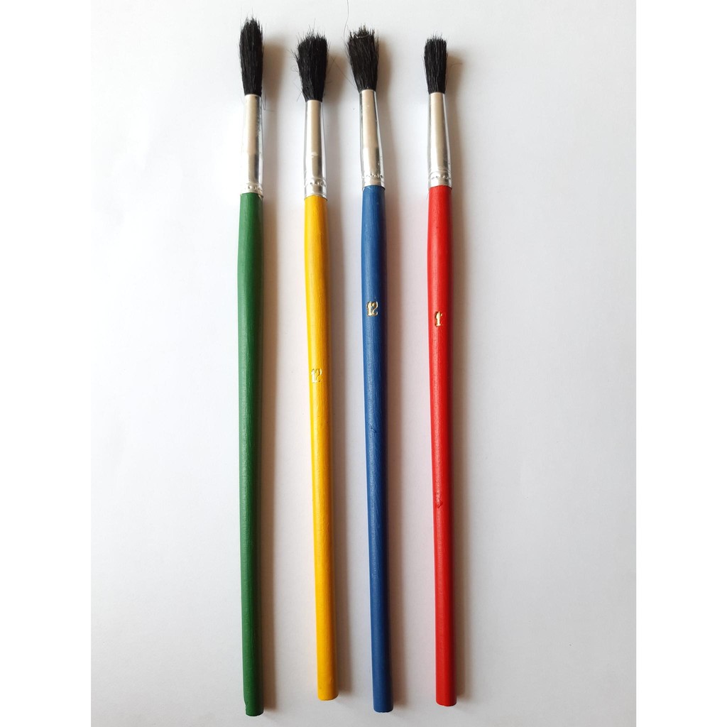 

GROSIR TERMURAH Paint Brush Kuas Cat Air WARNA Painting Brushes No.12 Kuas Cat Minyak Kuas Lukis Gambar Canvas Akrilik Acrylic NO 12 - KCNA
