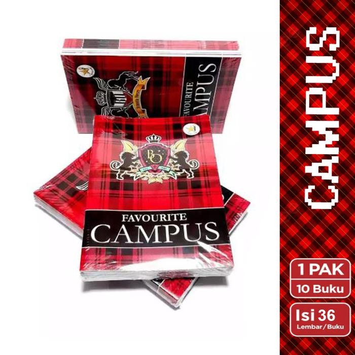 

New Buku Tulis Campus 50 Lembar Bintang Obor (10pc) / 1 Pack Buku Tulis CAMPUS Panjang 36 Lembar Isi