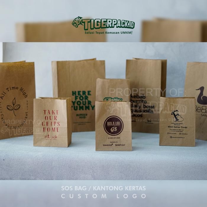 

Kantong kertas / paperbag food plus sablon size XL