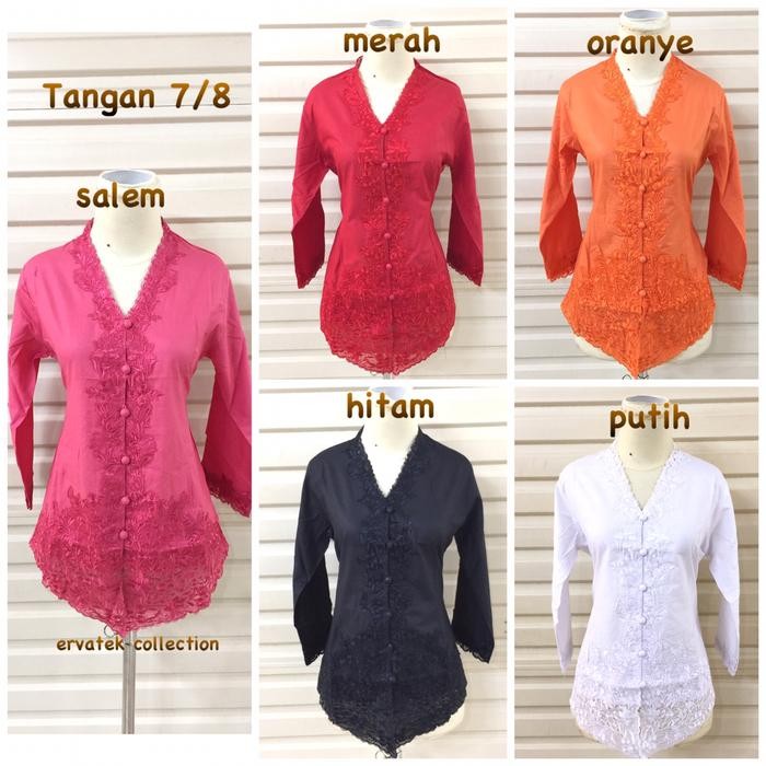 Pilihan- Kebaya Encim Nayla Ke12 Tangan 7/8 Renda Senada Kebaya Kartini Wanita