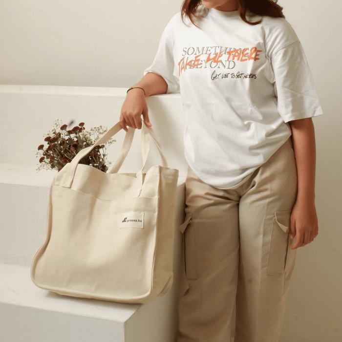 SALE Prassa.ku Riku Bag Zipper Oversized Totebag Pria Wanita Aesthetic