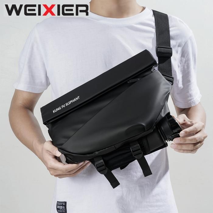 Ready Weixier Ke2021 Tas Pinggang Pria Waistbag Buckle Magnet Anti Air