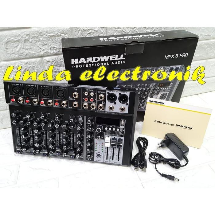 mixer hardwell mpx 6 pro hardwell mpx 6pro 6 ch garansi resmi