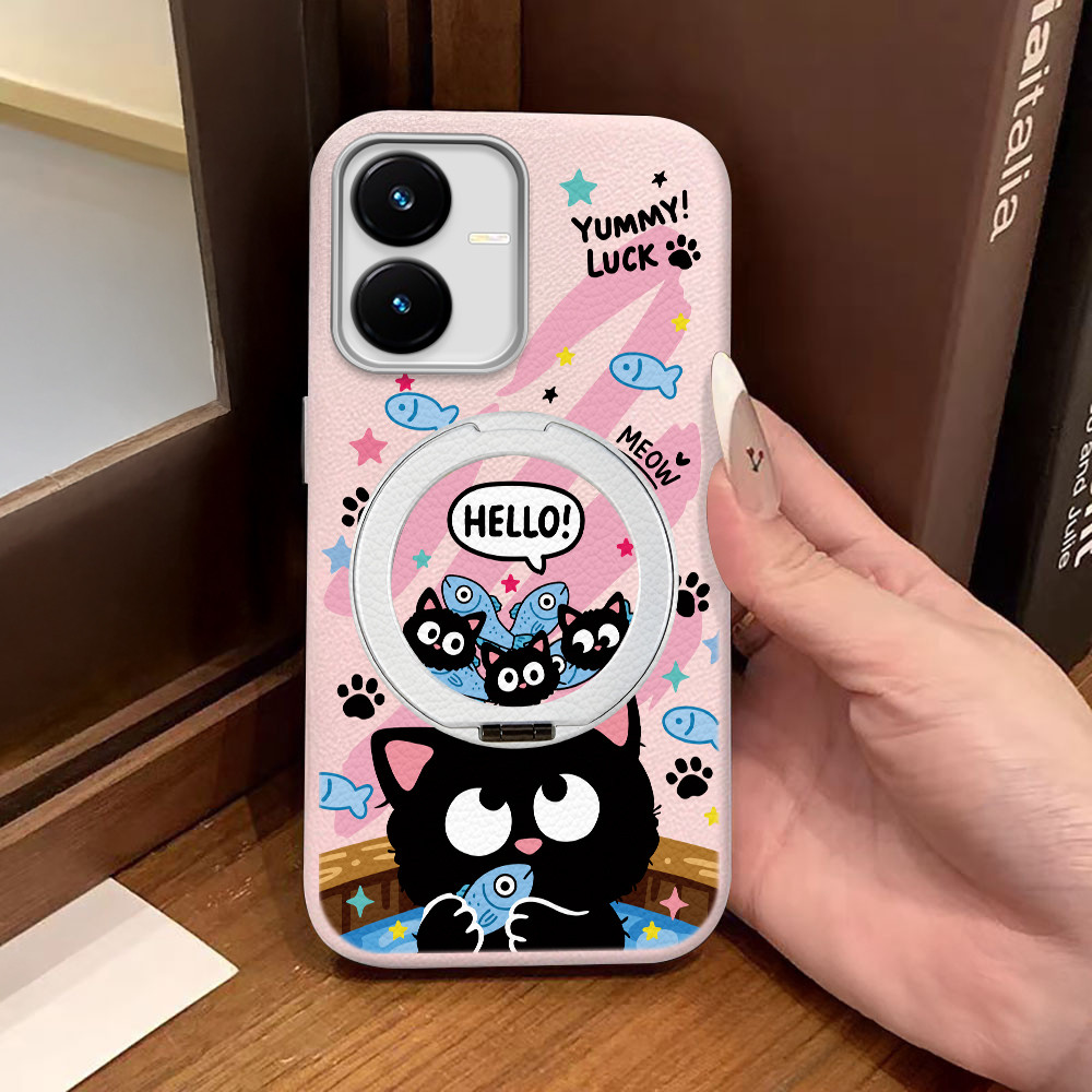 Casing Hp Untuk VIVO Y22 Y22S Case Kesing Kondom Kucing Softcase 0062 PW