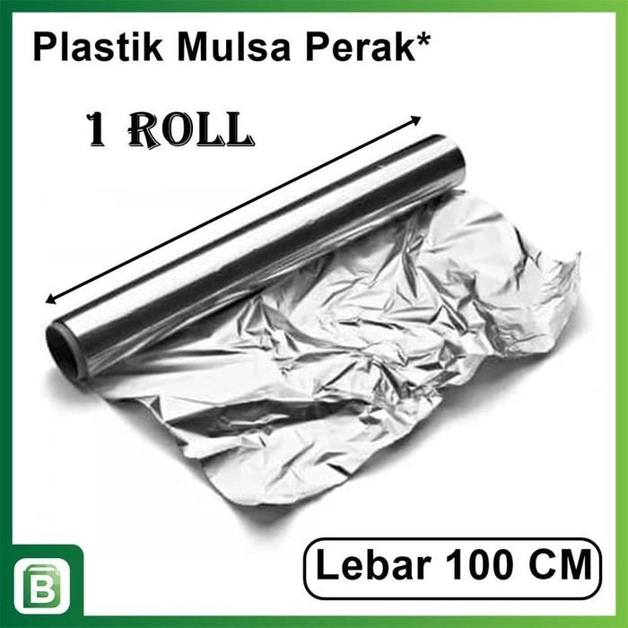 Plastik Mulsa Perak 1 Roll Mulsa Grenjeng Lebar 100 Cm