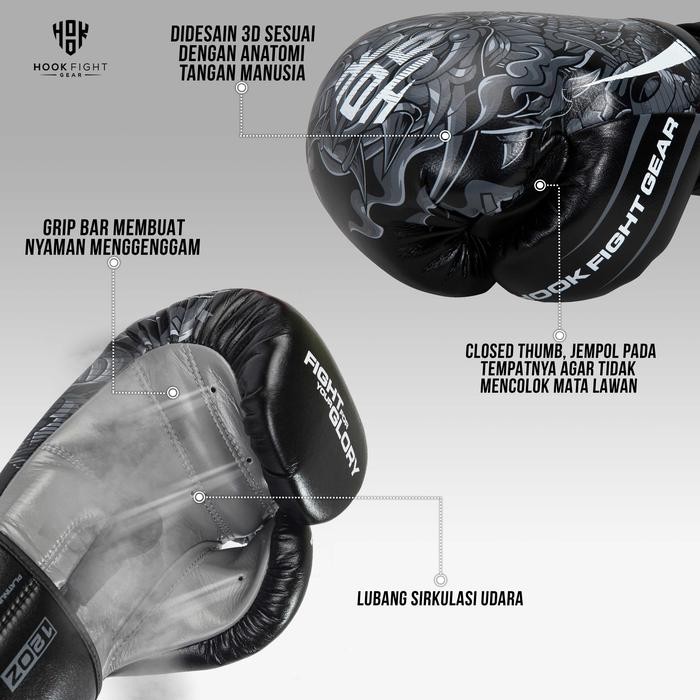 GASS. GLOVES MUAYTHAI HOOK SARUNG BOXING GLOVE TRAINING SARUNG TINJU DEWASA 8OZ,10OZ,12OZ,14OZ,16OZ