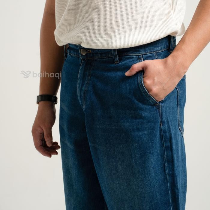 Baihaqi Sirwal Relax Denim Full Cotton - Desain Relax Fit Untuk Tampilan Modis & Nyaman Sirwal Denim