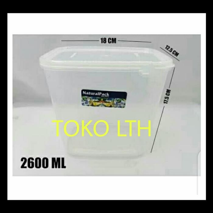 TOPLES SEGI NATURAL PACK 2600 ML KOMET STAR KOTAK MAKANAN TRANSPARAN