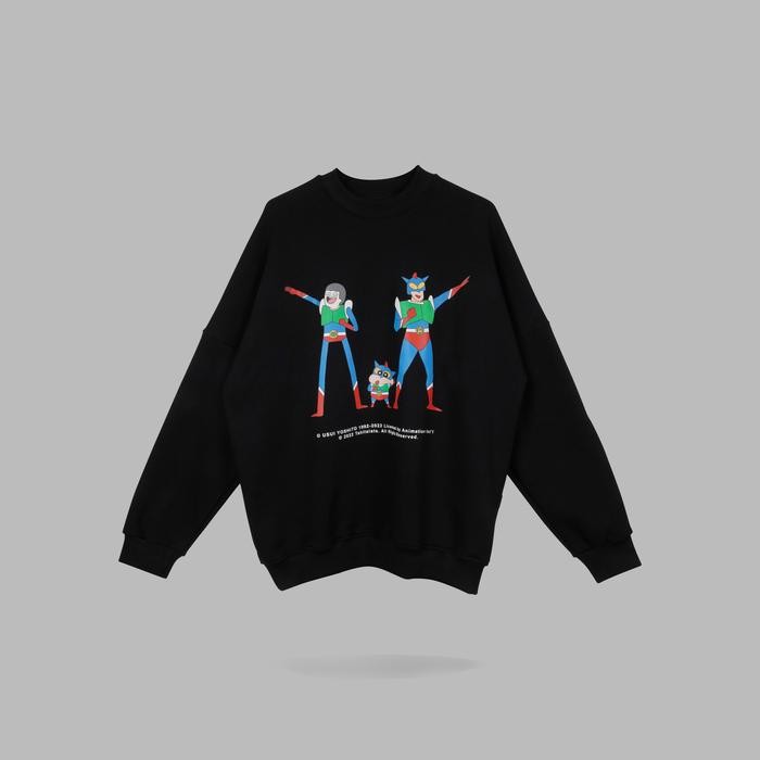 HSCO - Oversized Crewneck Shinchan X Tahilalats Three Hero terlaris