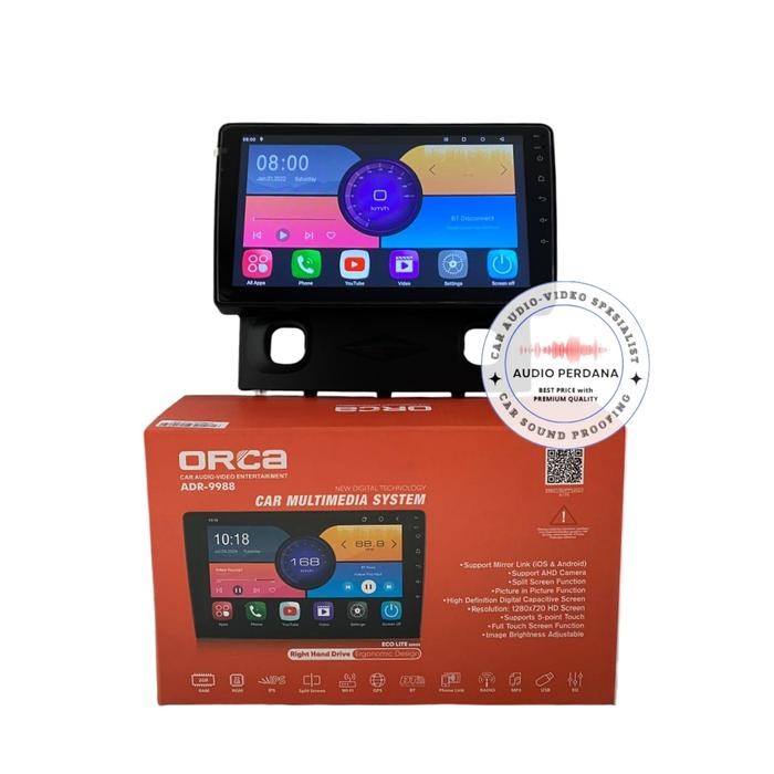 HEADUNIT ANDROID AUTO CARPLAY FORD ESCAPE ORCA 9988 ECO LITE 9 INCH