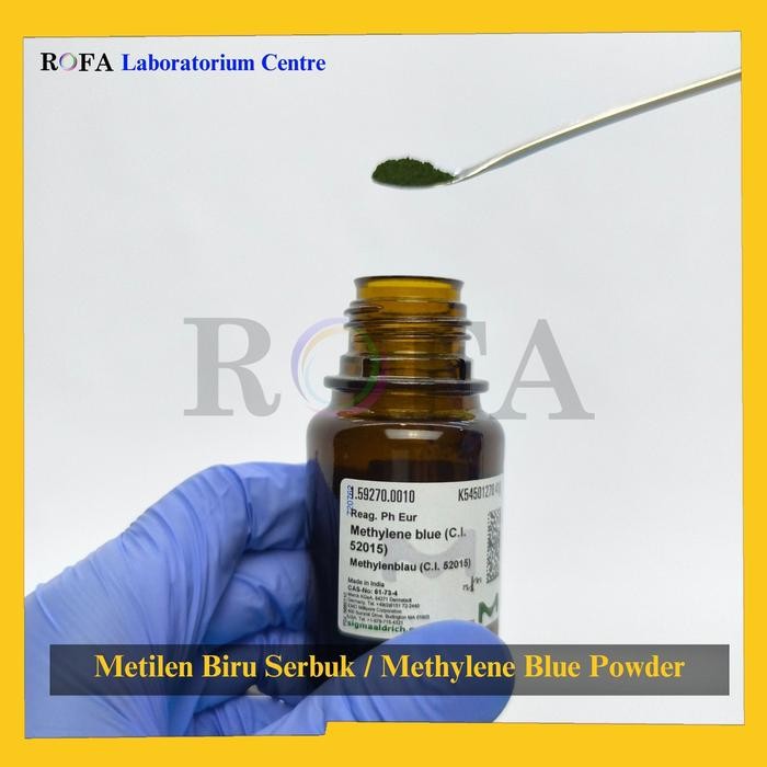 METILEN BIRU SERBUK / METHYLENE BLUE POWDER / C.I. 52015 / C16H18CLN3S PRO ANALISIS MERCK ECERAN 0,5