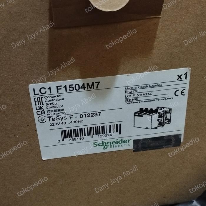Terpopuler Kontaktor Schneider Lc1F1504M7 4P 250A 220V Lc1F1504 Terlariss 