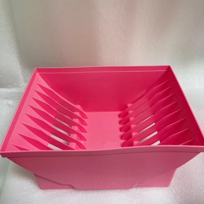 Rak Piring Plastik Simple Pink Golden Lemon