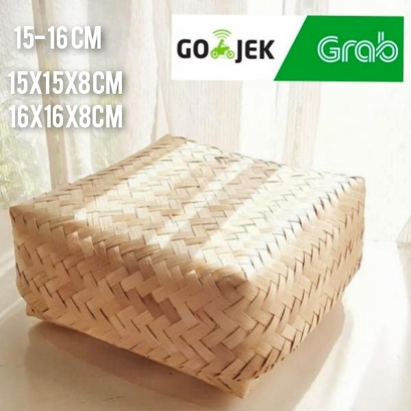 besek 15x15 bambu sepasang
