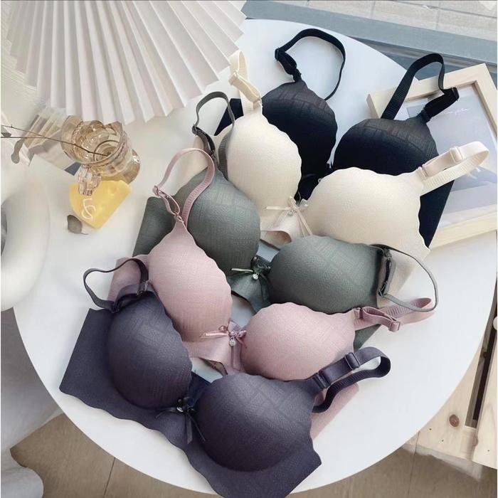 BERKUALITAS [M.Collection] Bra BH Push Up Set Tanpa Kawat pakaian Wanita Bikini Sport BH Korea