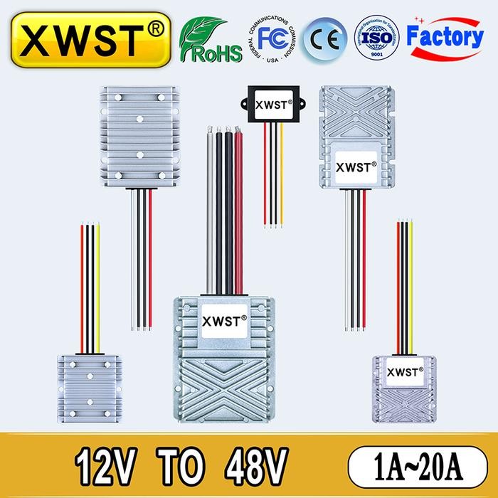 FACTORY WATERPROOF DC DC CONVERTER 10-45V TO 48V BOOST VOLTAGE REGULATORS 12V 24V TO 48V TRANSFORMER