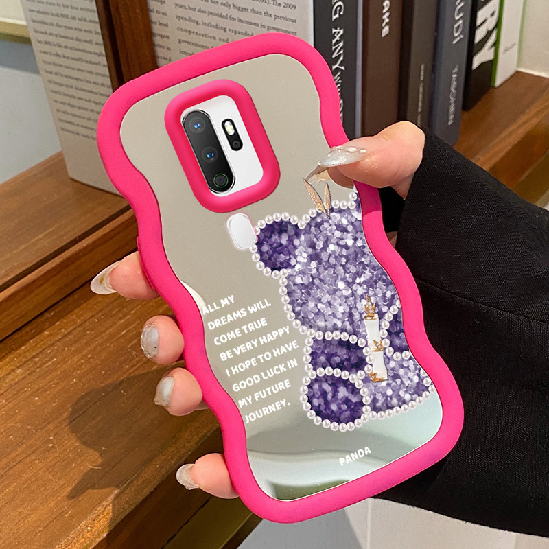 Casing Untuk OPPO A5 2020 A9 2020 Case Casing Pola Beruang berlian Kesing HP Cesing Kasing Macaron M