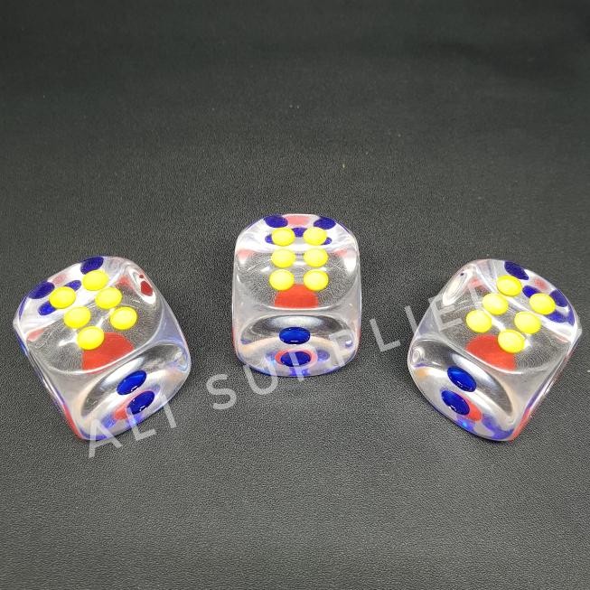 sygk- Dadu Jumbo Dadu Jumbo Transparan / Dadu Mainan / Transparent Dice / Toy Dice / Mainan