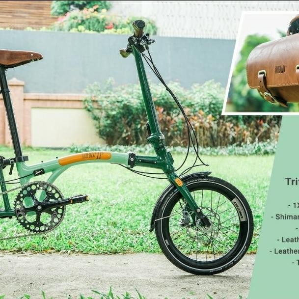 Sepeda Lipat 16 Inch United Trifold 11 Le 11 Speed Hydraulic