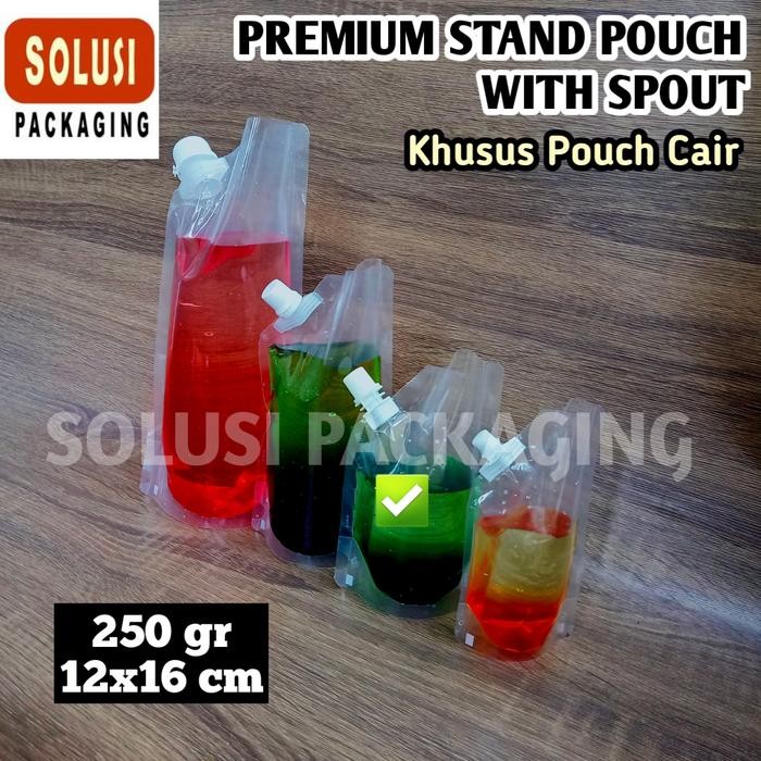 STANDING POUCH 250ml SPOUTPACK PLASTIK KEMASAN CAIRAN MINUMAN MINYAK