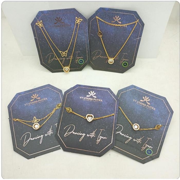 Kalung Emas Gelang dancing with igun 375 8K Yellow Gold best seller