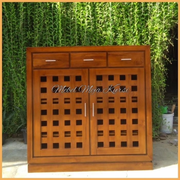 ASLI rak sepatu l kayu jati, almari sepatu l kayu jati READY STOCK