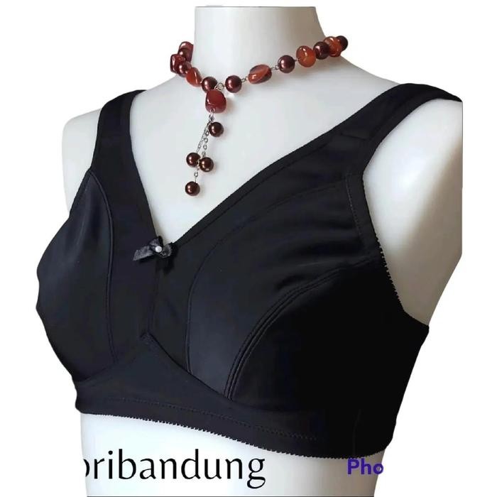 yrka- Fiori Bra Febani Black Bra Full Cup Tanpa Kawat Tanpa Busa Tali Besar Kait 3 Warna
