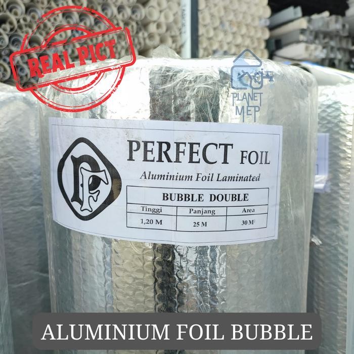 Ready oke] ALUMINIUM FOIL BUBBLE INSULASI ATAP PEREDAM PANAS ATAP ECER /METER