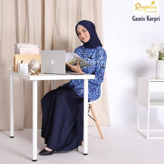 ASLI Seragam PNS Wanita PDH Batik KORI Gamis Twopiece Riyani READY STOCK