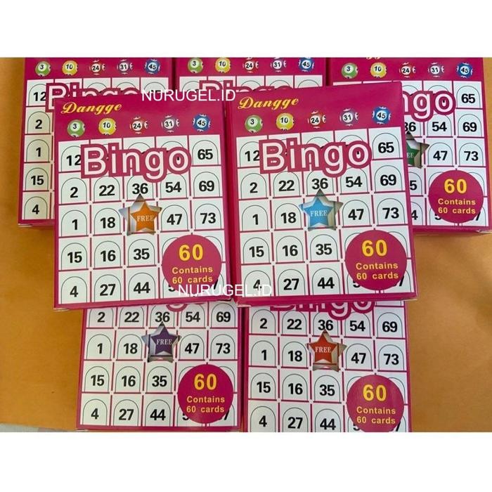 READY Bingo Card / Kartu Bingo 60 pcs Paper Game G00D QU4LITY