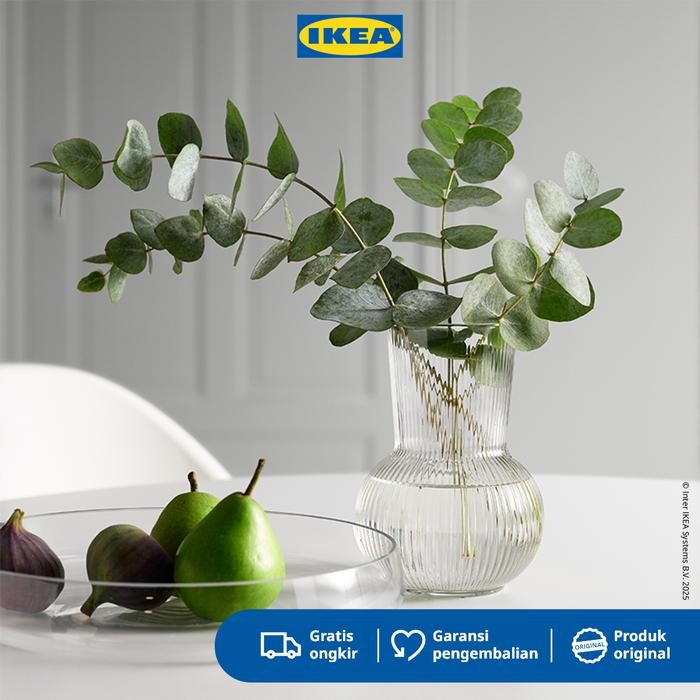 60qm- Ikea Padrag Vas Bunga Kaca Dekorasi Meja 17Cm