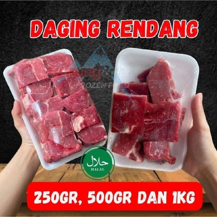 SerbaDaging- Beef Rendang/ Daging Rendang Beku 1Kg