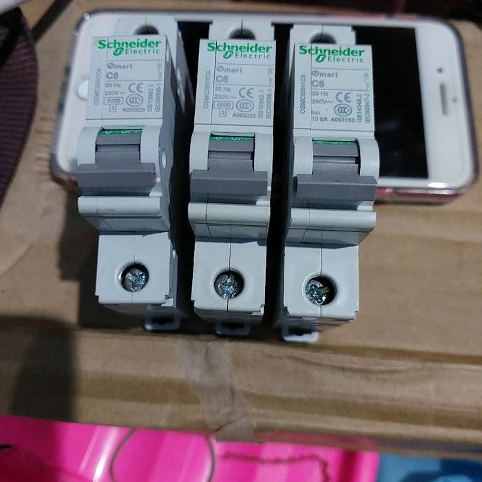 BERKUALITAS!! mcb schneider type smart 6a, mcb 6 ampere
