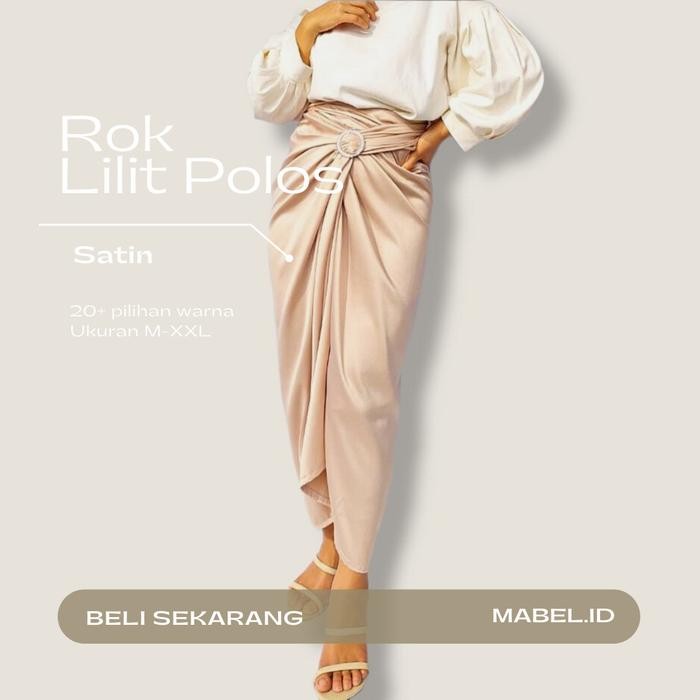 ypa5- Rok Lilit Polos Satin Silk