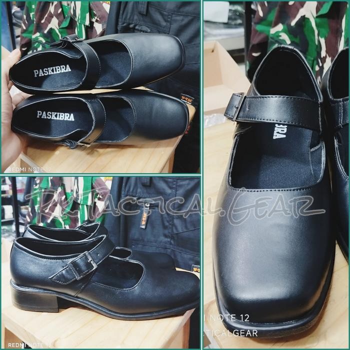 Sepatu Pdh Paskibra Wanita Polwan, Kowad - Sepatu Sekolah Kerja Cewek