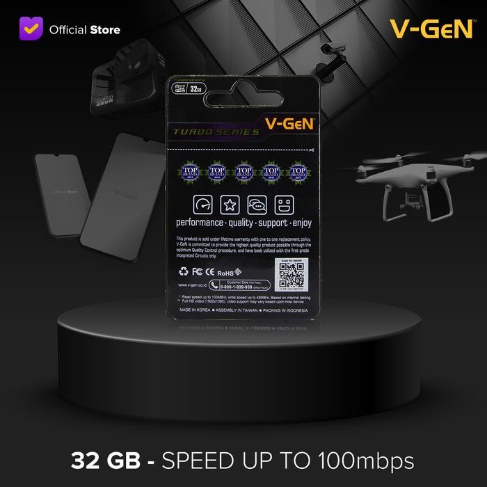 nwu8- Microsd Class 10 Turbo 32Gb V-Gen Micro Sd Class10 32 Gb Vgen Original